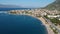 Aerial view, cape of Kamena Vourla city and Aegean sea, famous tourist destination in Phthiotis, Greece