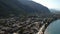 Aerial view, cape of Kamena Vourla city and Aegean sea, famous tourist destination in Phthiotis, Greece