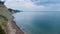 Aerial view Cape of Rodon nature seascape Albania travel destination