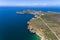 Aerial view of the Cape Saint Vincent & x28;Cabo de Sao Vincente& x29;, in Sagres