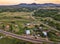 Aerial view of Capii, a village between Villarrica, Mbocayaty and the Colonia Independencia in Paraguay