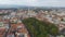 Aerial view at capital town of Croatia, Zagreb city main square, Europe