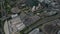 aerial view of Cardiff bay, fresh water lake. Wales