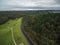 Aerial view of Cardinia Reservoir Park, Melbourne, Australia