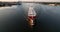 Aerial View of Cargo Ship Traveling Through the Water