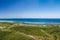 Aerial view of caribbean coastline