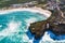 Aerial view of caribbean coastline