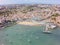 Aerial view of Cascais coastline near Lisbon in Portugal