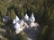 Aerial view of Castel Savoia Castle - Gressoney-Saint-Jean, Valle d`Aosta region, Italy