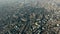 Aerial view of Castello Sforzesco castle and Sempione Park in Milan, Italy