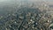 Aerial view of Castello Sforzesco castle and Sempione Park in Milan, Italy