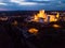 Aerial view of Castle of Estremoz at night