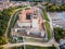 Aerial view of the Castle of La Mota in Medina del Campo