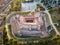 Aerial view of the Castle of La Mota in Medina del Campo