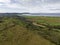 Aerial view of Castlegoland hill by Portnoo - County Donegal, Ireland.