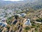 Aerial view of Catalina Chimes Tower, Avalon bay, Santa Catalina Island, USA