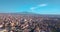 Aerial view of the Catania city from above with Etna volcano