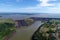 Aerial view of Cataratas do IguaÃ§u, a tourism point of Foz do IguaÃ§u, Brazil