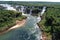 Aerial view of Cataratas do IguaÃ§u, a tourism point of Foz do IguaÃ§u, Brazil