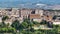 Aerial view of the Cathedral of Orvieto or Duomo di Orvieto, Umbria, Italy