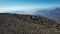 Aerial view of Cathedral Peak in Drakensberg mountains, at the Lesotho border in KwaZulu-Natal province, South Africa