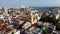 Aerial view of the Cathedral of Santa Catalina de Alejandria in the beautiful old town of Cartagena de Indias, Colombia.