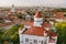 Aerial view of the Cathedral of the Theotokos in Vilnius, the main Orthodox Christian church of Lithuania, located in Uzupis