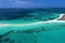 Aerial view of Cayo de Agua, a fantastic caribbean beach