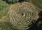 Aerial view of celestial Labyrinths stone mazes in mountains above Novi Vinodolski, Croatia