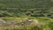 Aerial view of a Celtic Cross on the top of Slemish Mountain Co Antrim Northern Ireland Slemish hill where St Patrick worked as a