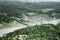 Aerial view of Centennial Bridge on Panama Canal