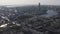Aerial view of the center of the city of Ekaterinburg, Russia. Stock footage. Summer cityscape with avenues, houses, and