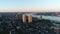 Aerial view center city Philadelphia