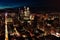 Aerial View Center City Philadelphia & Surrounding Area at Night