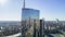 Aerial view of the center of Milan, west side, Unicredit Tower, Italy