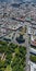 Aerial view of center of St.Petersburg, golden dome of Isaac Cathedral, Palace square in a sunny weather, the museum Hermitage,