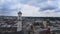 Aerial view of the central city hall of the city of Lviv, the market square,a panorama from a quadrocopter.