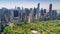 Aerial view of Central Park, Upper East and West Side Manhattan and Midtown Manhattan, New York, USA