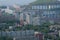 Aerial view of the central part of Vladivostok.