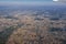 Aerial View of the central Rome capital city of Italy with major attractions in the city such as the Colosseum, Vatican, squares