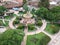 Aerial view of the central square of Concepcion de Buenos Aires