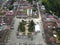 Aerial view of the central square of Salento Colombia