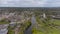 An aerial view of the centre of the historic town of Stratford upon Avon in Warwickshire