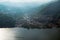 Aerial view on Cernobbio town from Brunate mountain.