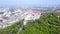 Aerial view of Cerro de la Popa in Cartagena, taken with a drone