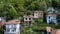 Aerial view of chalet in the hills of Lake Como