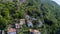 Aerial view of chalet in the hills of Lake Como