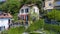 Aerial view of chalet in the hills of Lake Como