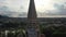 Aerial view of Chalong Temple , Pagoda of Chalong temple Phuket Thailand Chalong temple is famous temple of Phuket