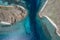 Aerial View of Channel Between Islands in Komodo National Park